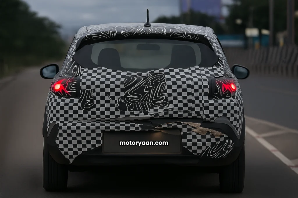 Renault Kwid Spotted Testing 2025 Rear Profile View