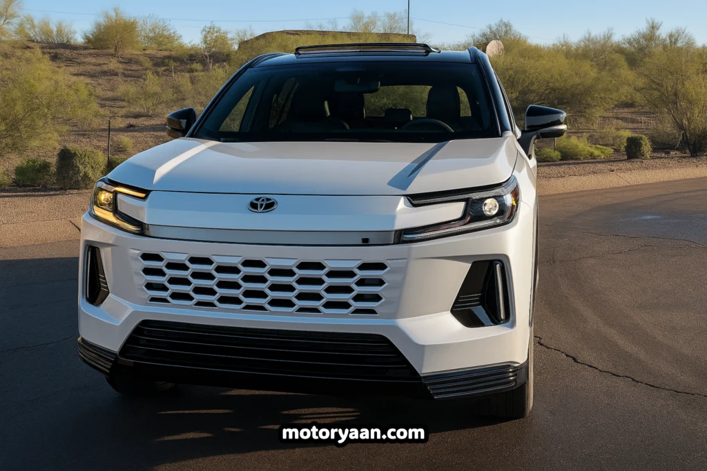 2026 Toyota RAV4 XSE Hybrid front profile showcasing bold grille and LED headlights