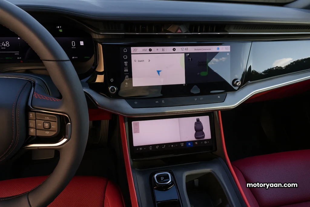 2025 Jeep Wagoneer S infotainment system and AC control panel