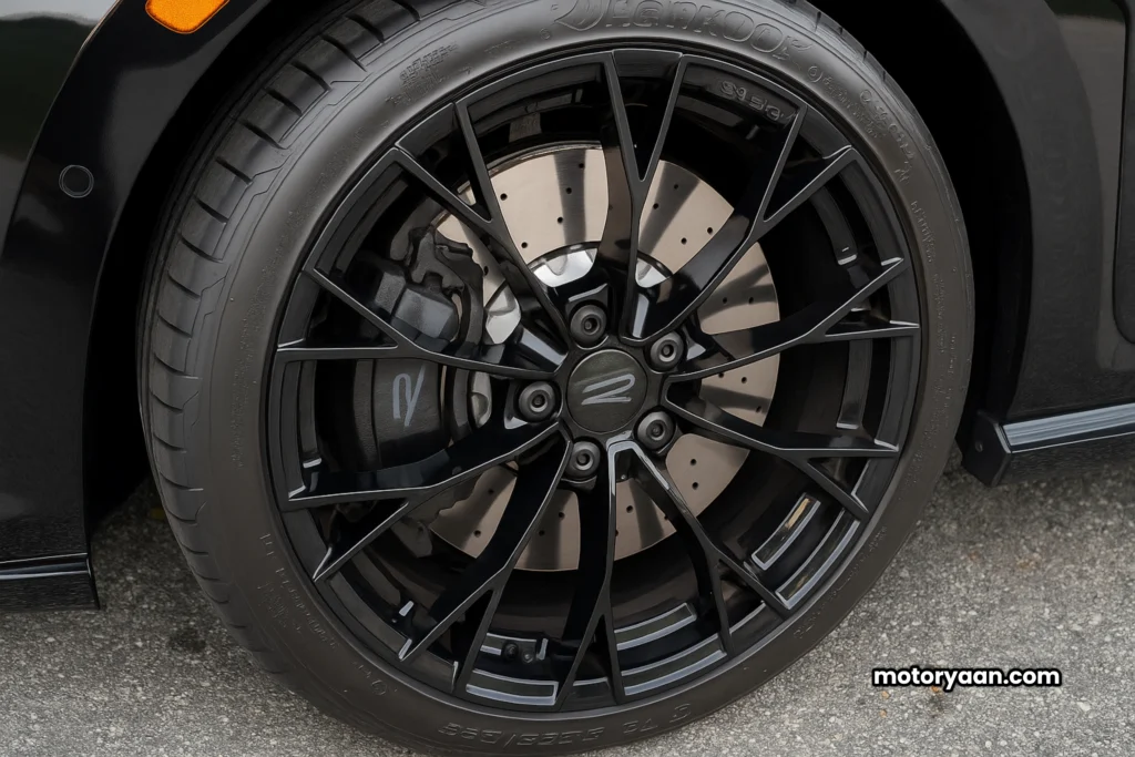 2025 Volkswagen Golf R Black Edition 19-inch gloss black alloy wheels