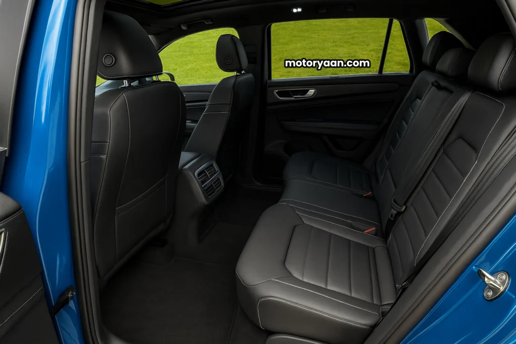 2025 Volkswagen Atlas Cross Sport rear seats with 40.5-inch legroom and foldable design