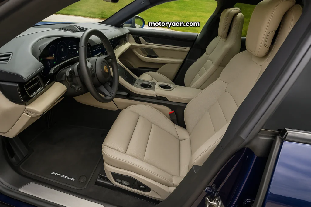 2025 Porsche Macan EV front cabin dashboard and center console view