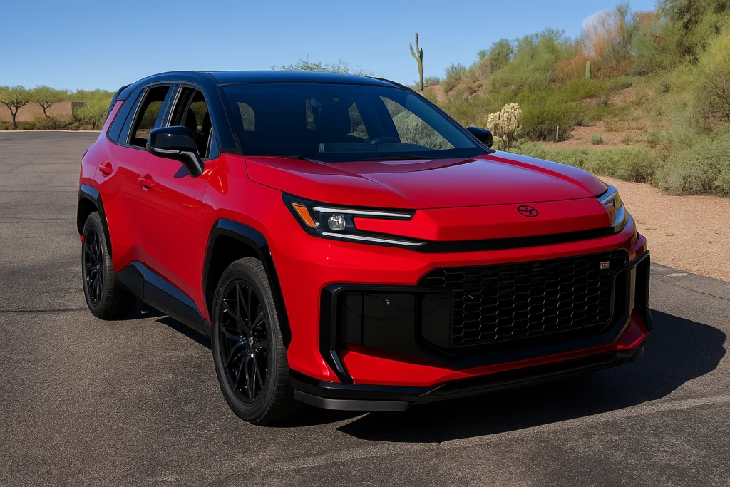 2026 Toyota RAV4 GR Sport front and side angle view