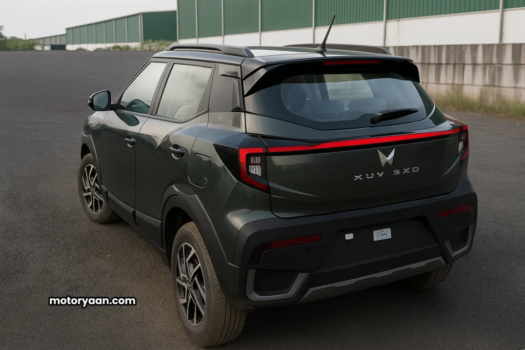2025 Mahindra XUV 3XO AX5 Price Drop rear and side view styling