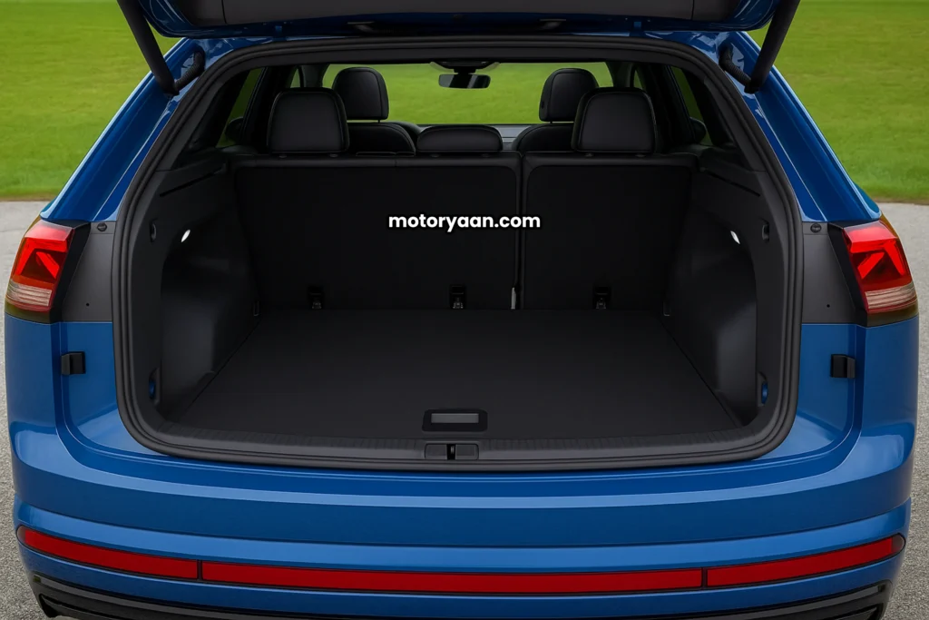 2025 Volkswagen Atlas Cross Sport spacious cargo area showing 40.8 cu.ft boot space