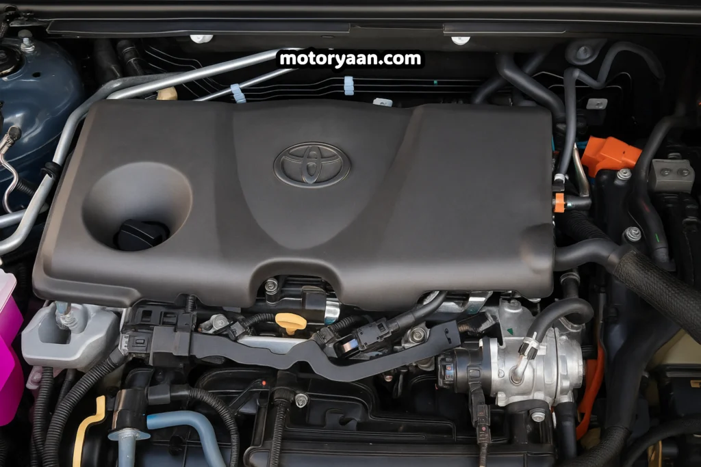 2026 Toyota RAV4 hybrid engine bay with 2.5L four-cylinder engine
