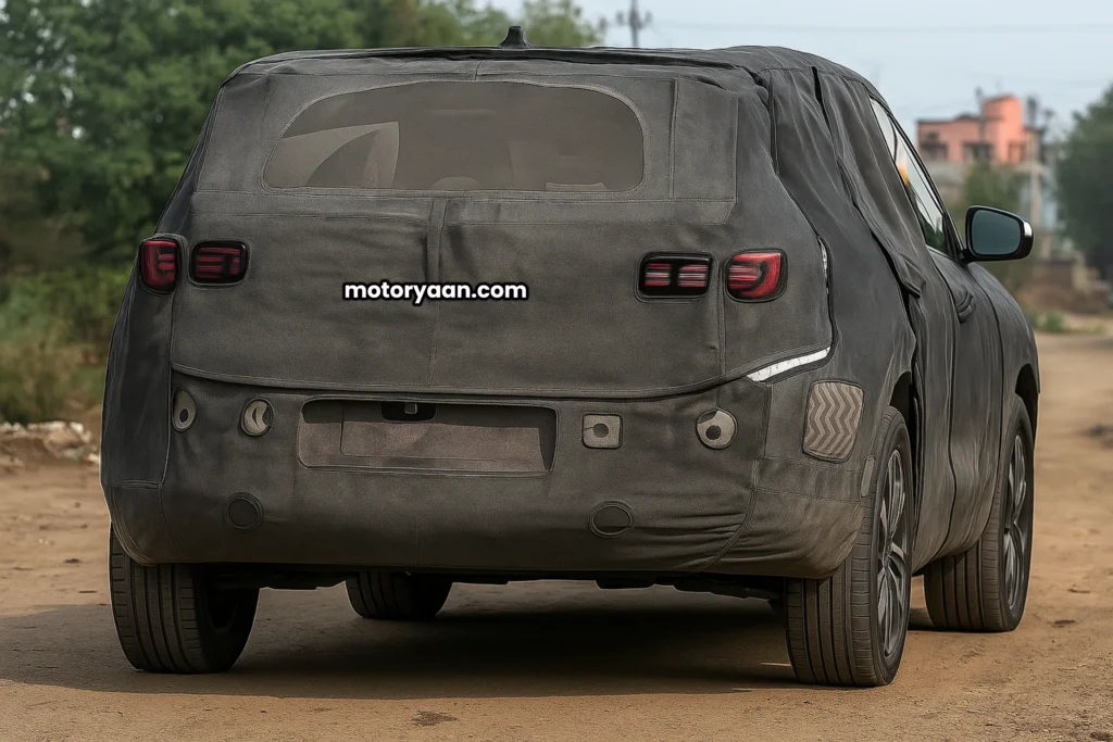 new-gen hyundai venue spotted testing rear profile