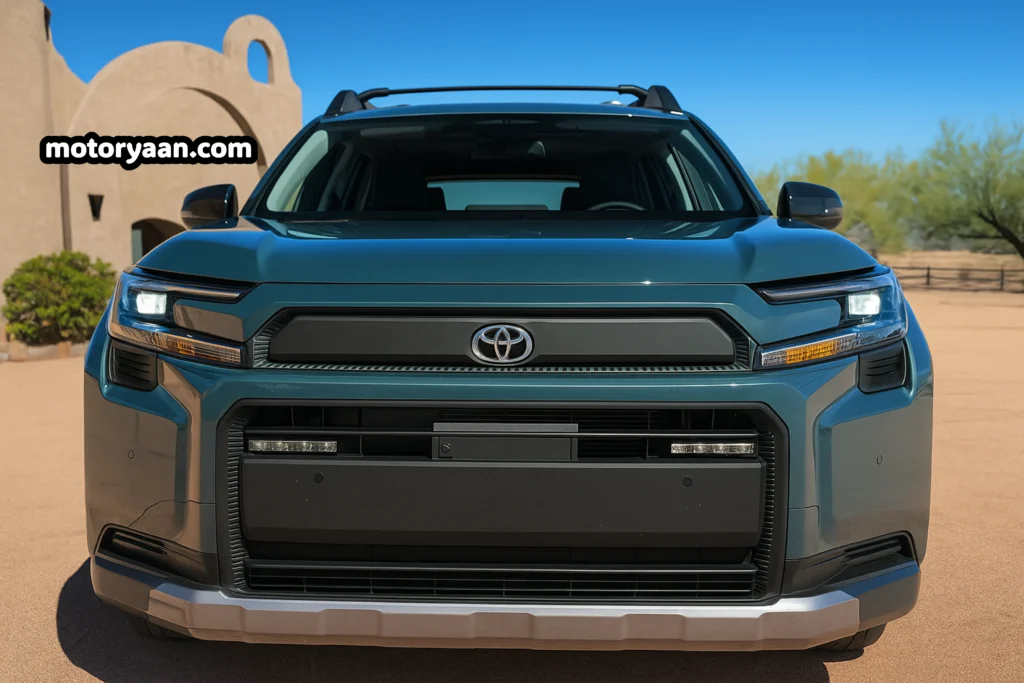 2026 Toyota RAV4 Woodland front profile showcasing redesigned grille and headlights