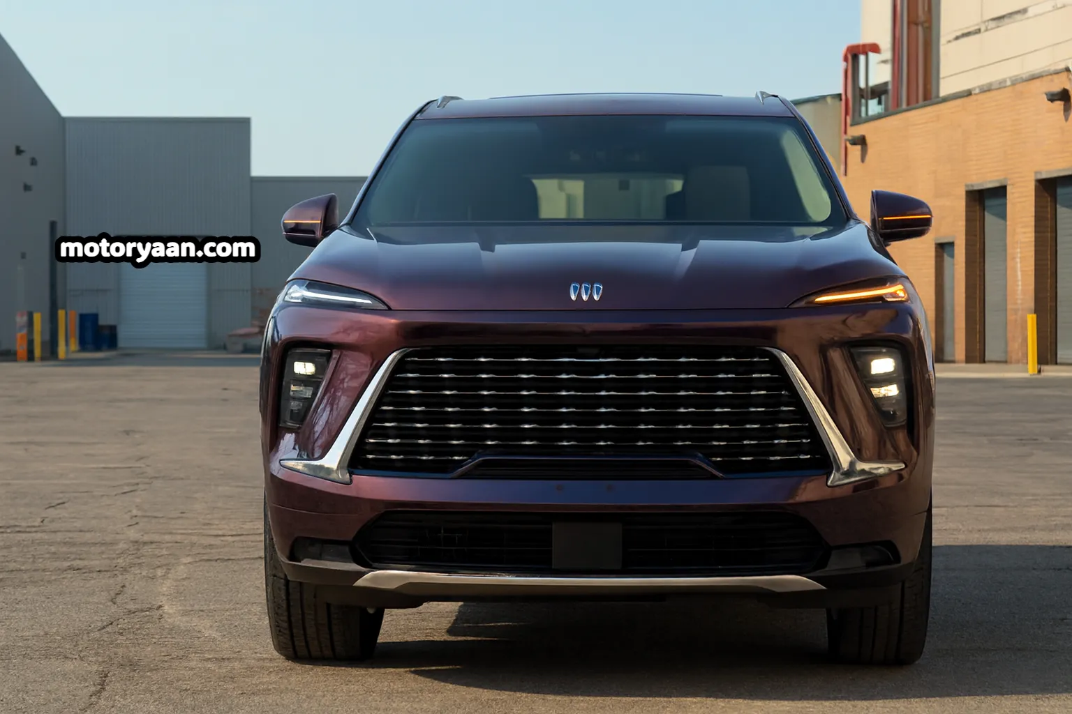 2026 Buick Enclave front profile view showing grille and headlights