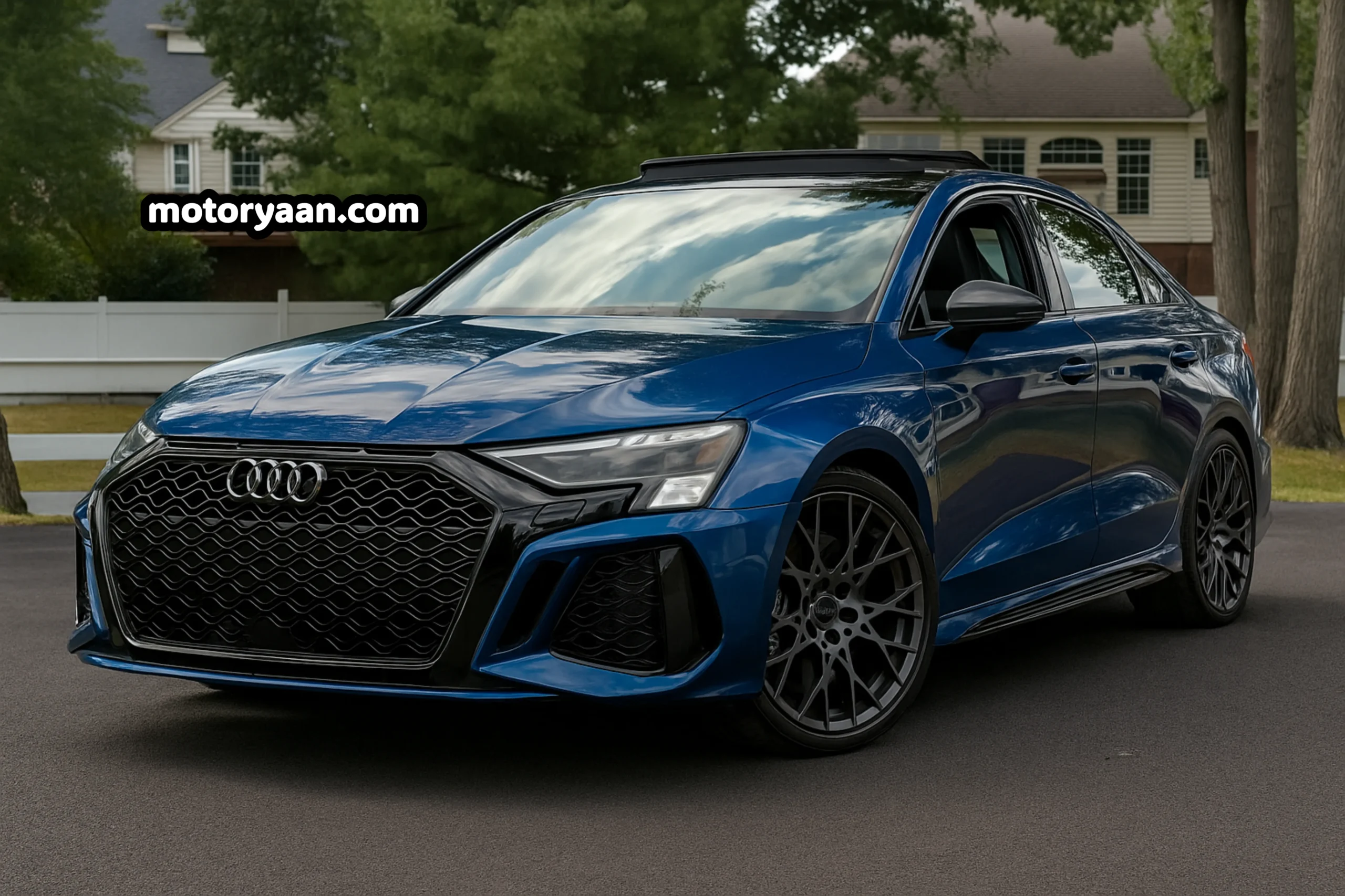 2025 Audi RS3 front and side profile exterior view