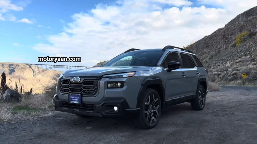 2026 Subaru Outback Touring XT front and side profile in outdoor setting