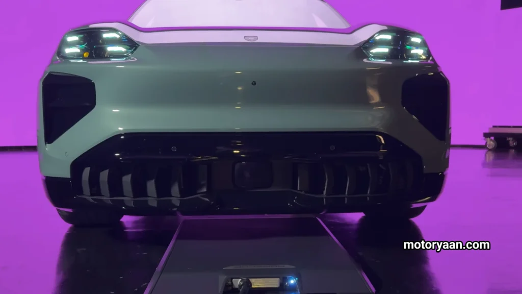 2027 Porsche Cayenne Electric Detailed First Look front profile with wireless charging pad