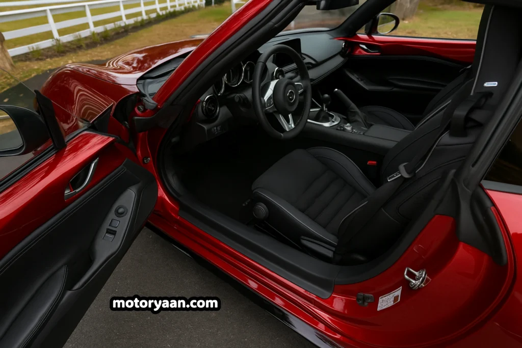 2025 Mazda Miata RF Club interior front seats and dashboard