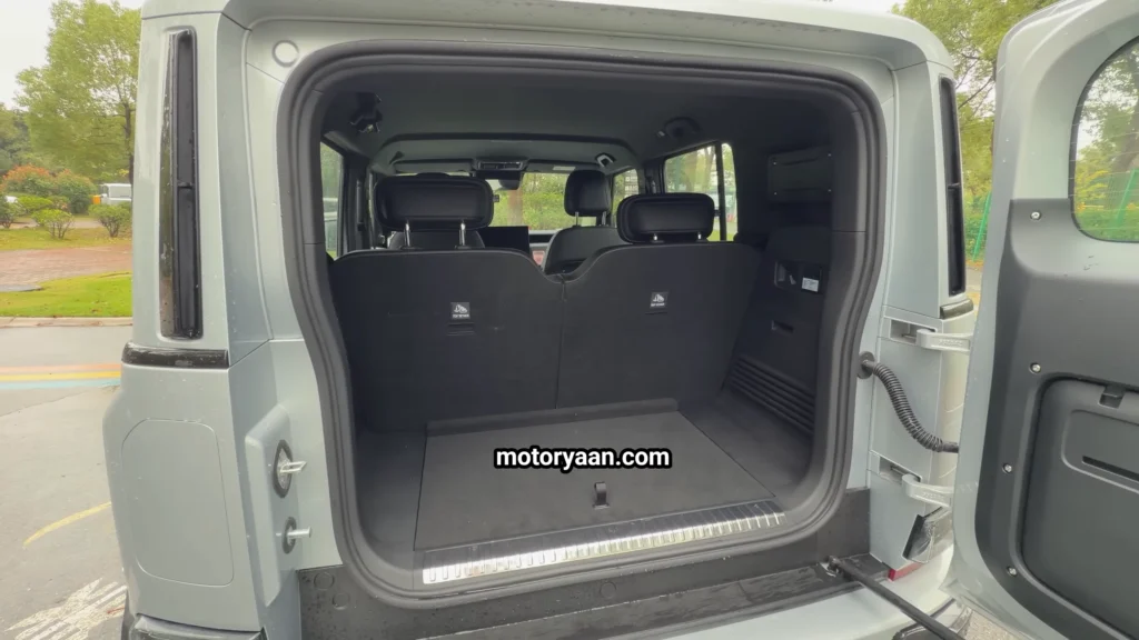 iCar V23 Review boot space with storage area and practical design
