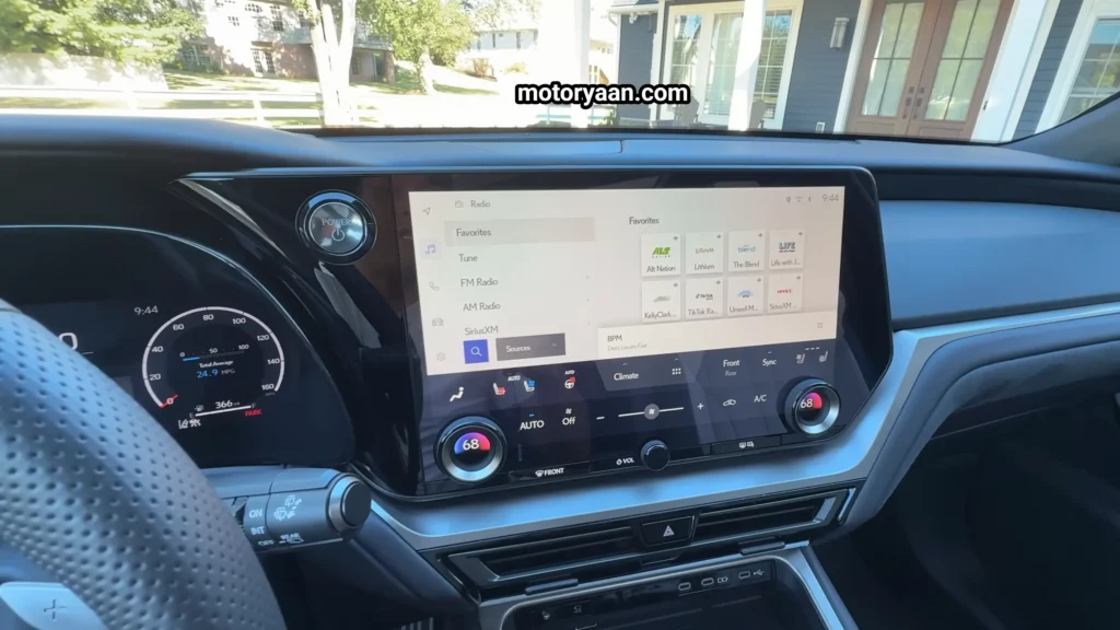 2026 Lexus TX500h F Sport infotainment touchscreen display