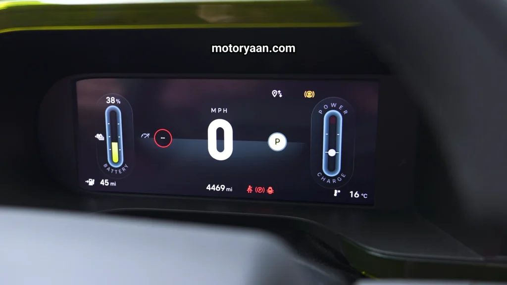 2025 Fiat Grande Panda digital instrument cluster display