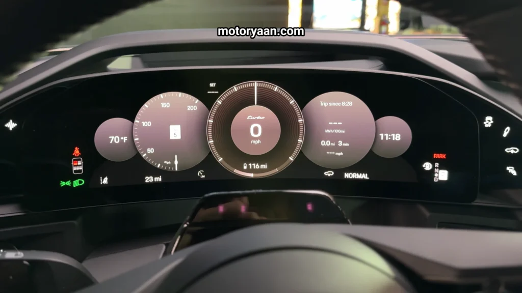 2027 Porsche Cayenne Electric Detailed First Look instrument cluster