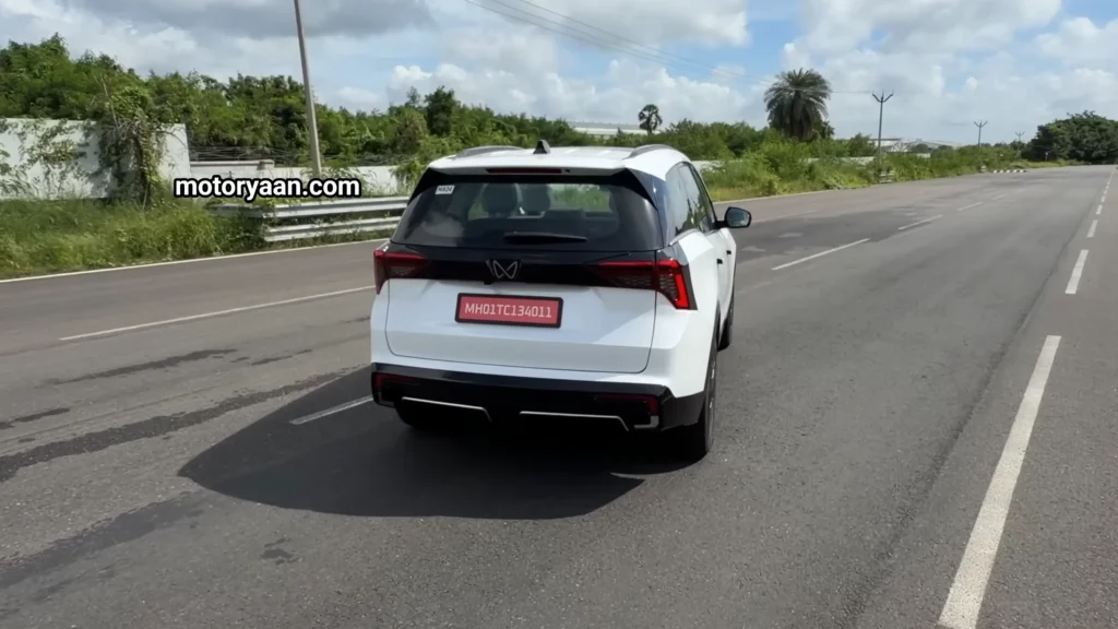 Mahindra XEV 9S complete rear profile