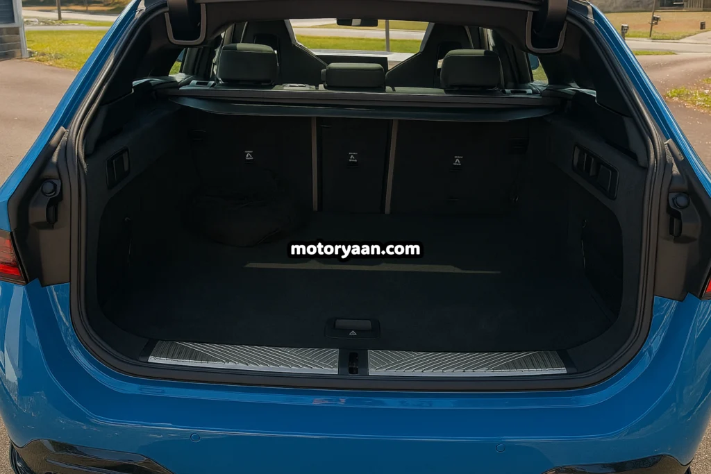 BMW M5 Touring boot space with seats upright