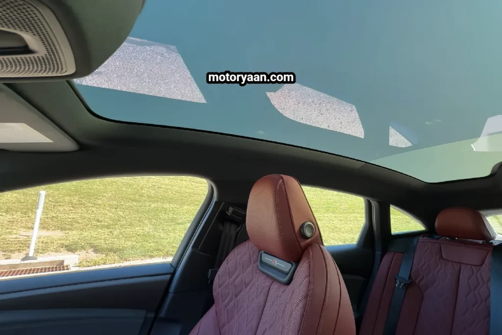 2025 Audi S6 e-tron panoramic sunroof interior view