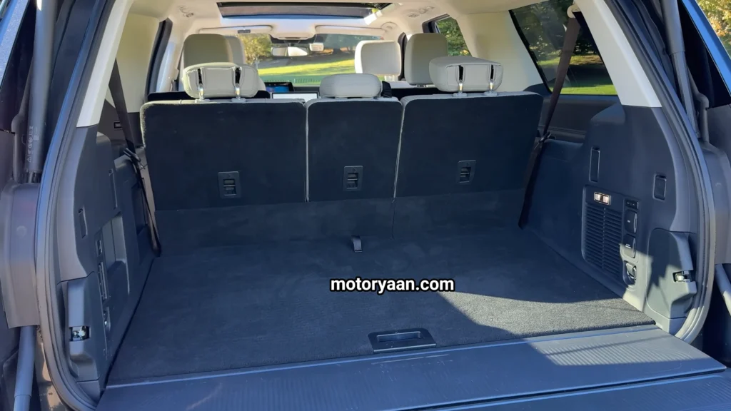 Boot space of the SUV shown in the 2025 Ford Expedition Max Review