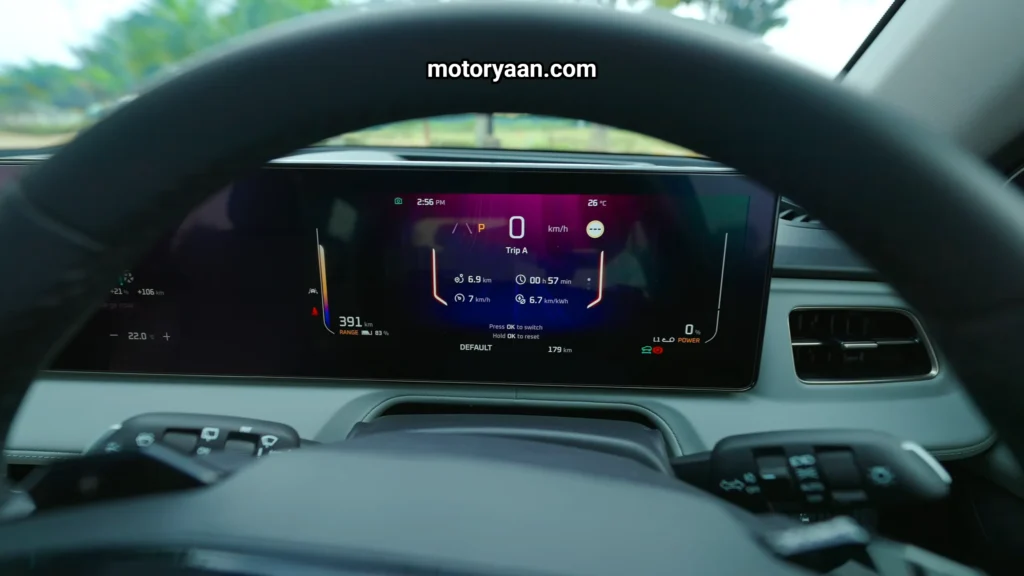 Mahindra XUV 9S Review instrument cluster