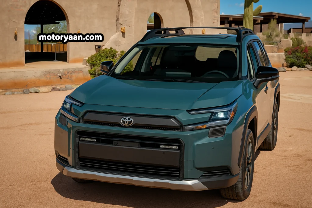 2026 Toyota RAV4 Woodland front and side profile view with refreshed SUV stance