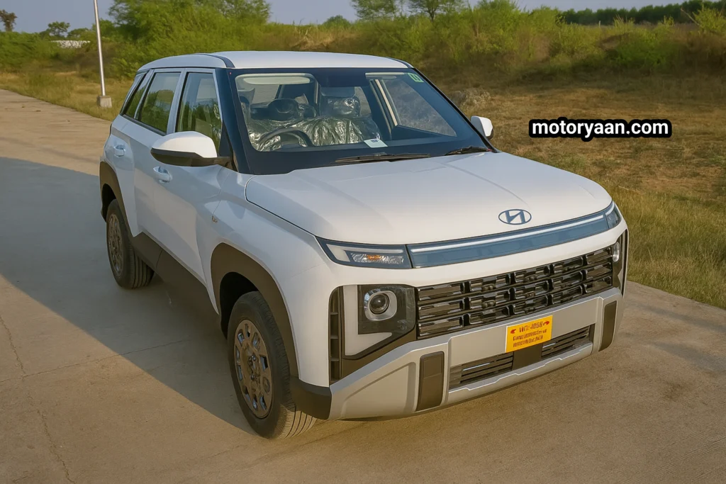 2025 Hyundai Venue HX2 front and side angle highlighting bumper and headlights