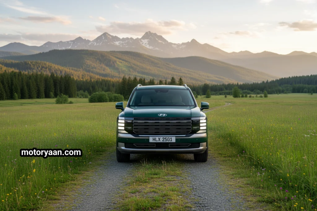 Hyundai Palisade Hybrid front profile view
