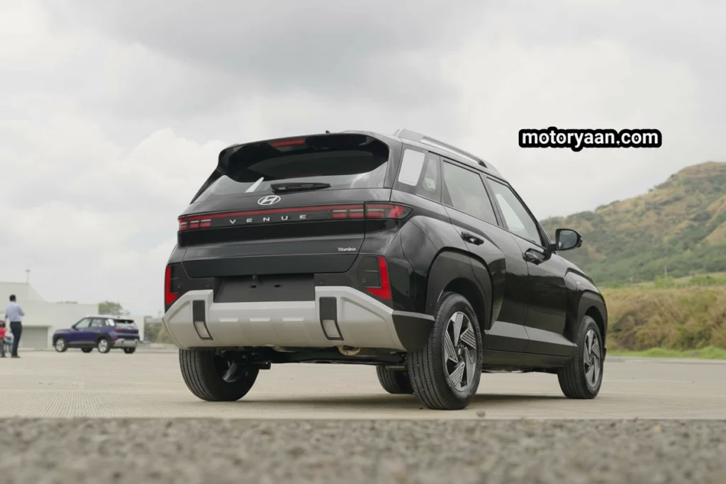 2026 Hyundai Venue Second Generation side and rear profile with connected LED tail lights