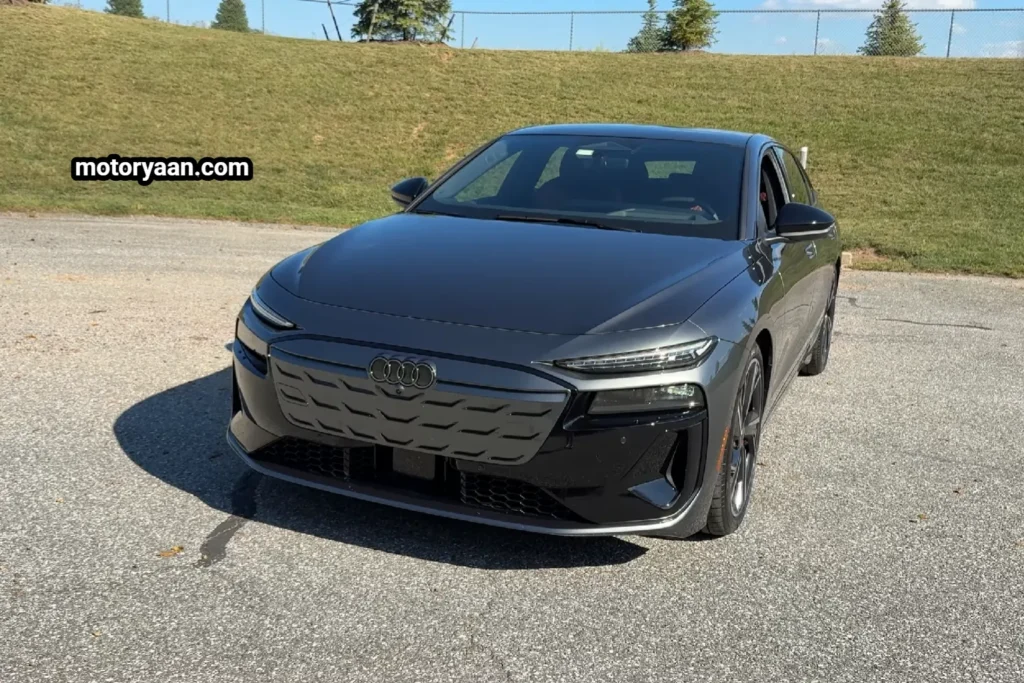2025 Audi S6 e-tron front and partial side profile view