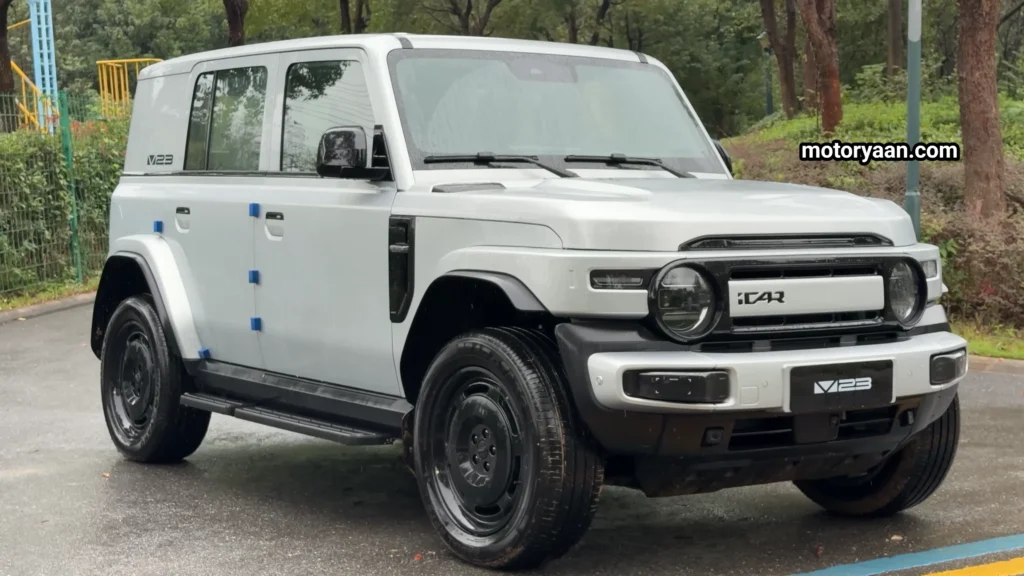 iCar V23 Review front and side profile with boxy SUV stance