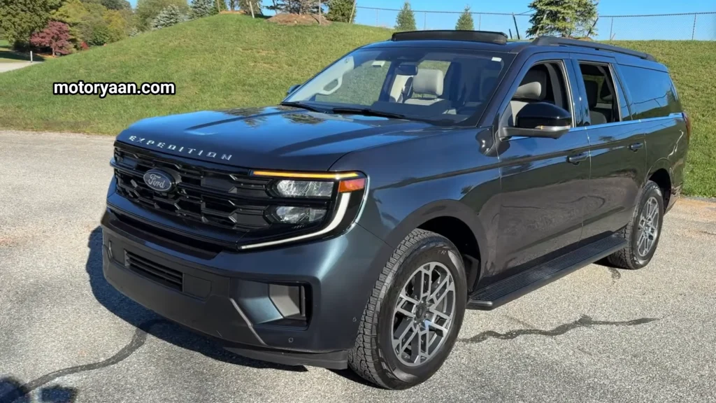 Front and side profile of the SUV from the 2025 Ford Expedition Max Review
