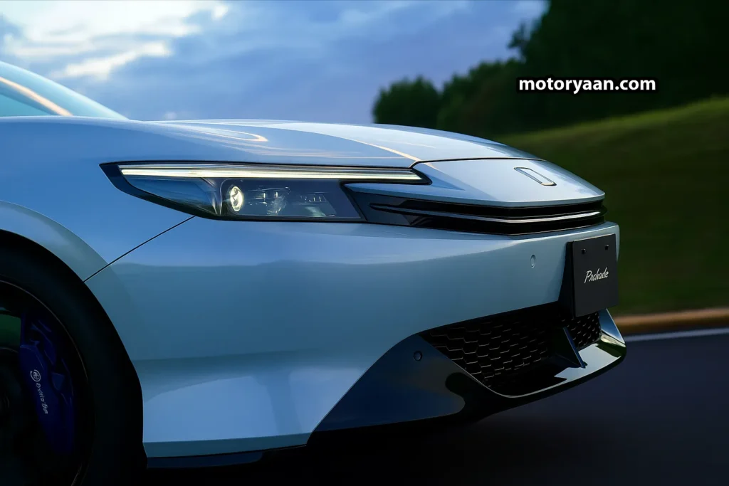 Honda Prelude Prototype close-up front and side profile at Honda Tech Day Japan