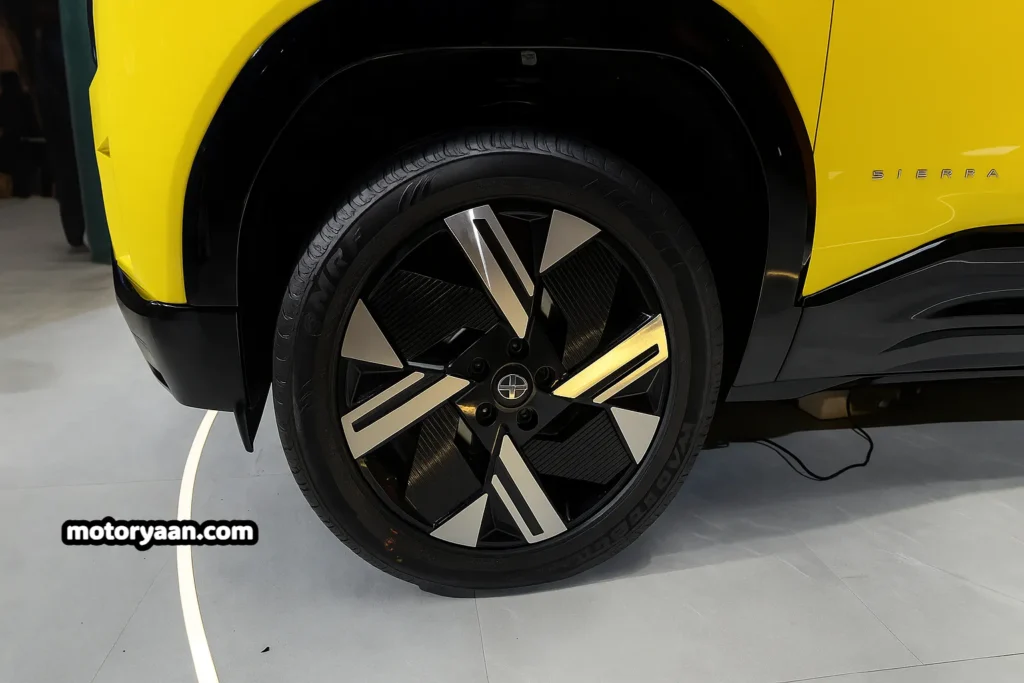 Tata Sierra Design Showcase alloy wheels with premium dual-tone finish
