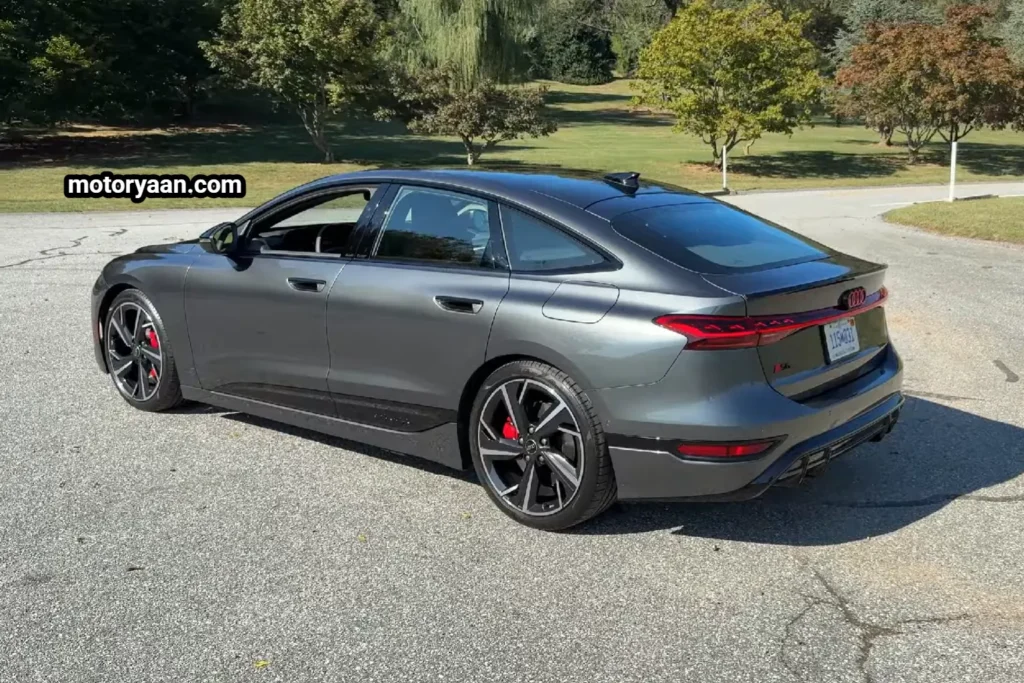 2025 Audi S6 e-tron side and rear profile exterior