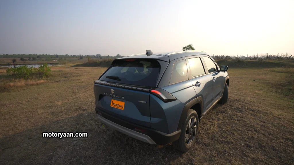 2025 Maruti Victoris ZXI Plus (O) side and rear profile with LED tail lamps