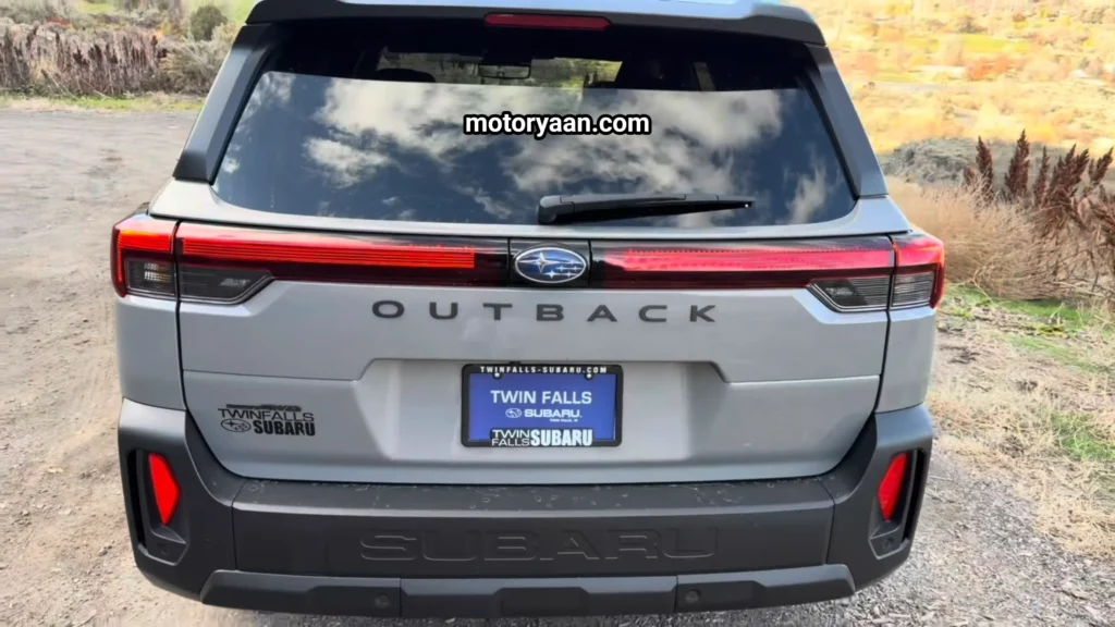 2026 Subaru Outback Touring XT rear profile with LED tail lamps