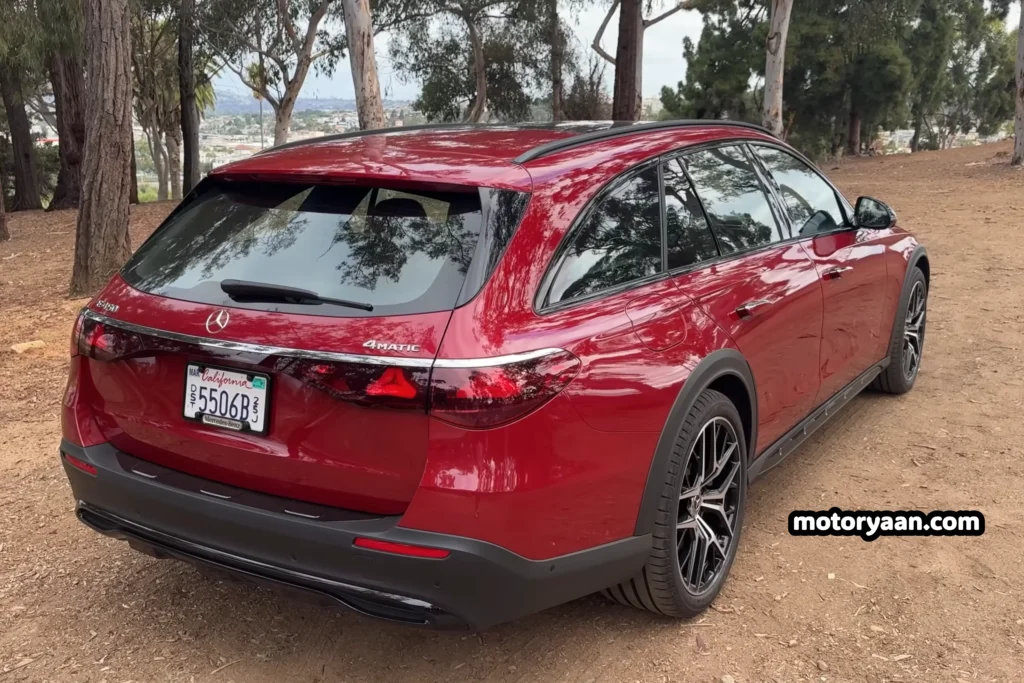 2025 Mercedes Benz E450 All-Terrain rear and side profile view