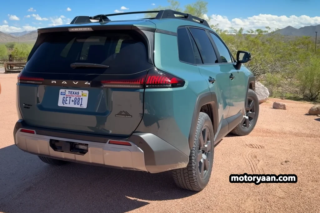 2026 Toyota RAV4 Woodland rear and side profile with updated taillight design