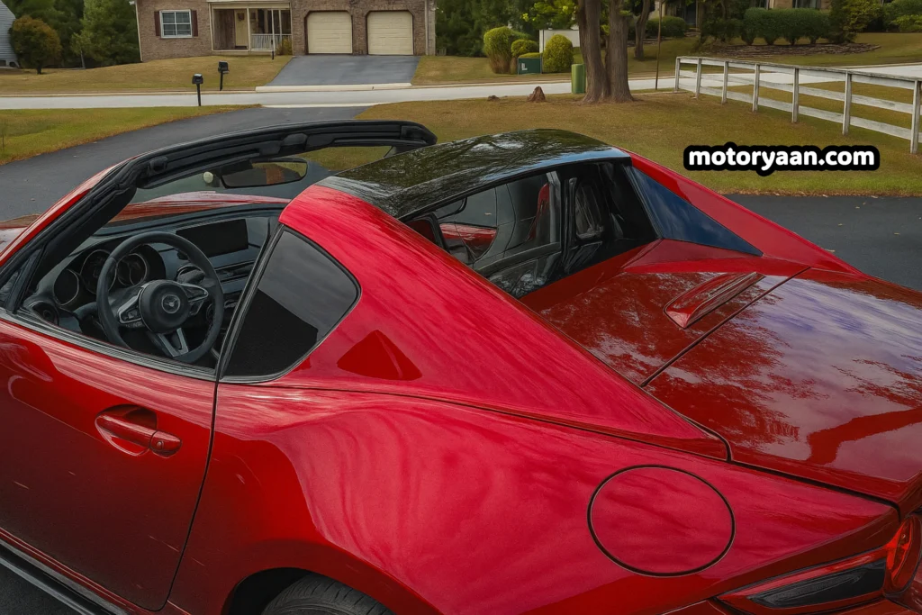 2025 Mazda Miata RF Club retractable roof mechanism