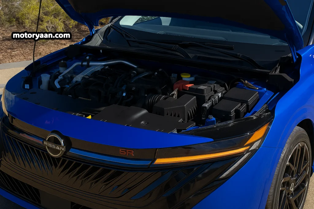 2026 Nissan Sentra SR engine bay highlighting powertrain components.