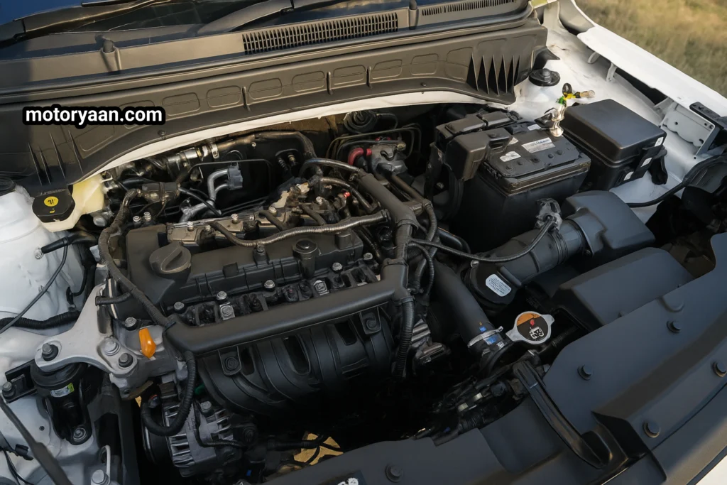 2025 Hyundai Venue HX2 engine bay showing 1.2L petrol engine setup