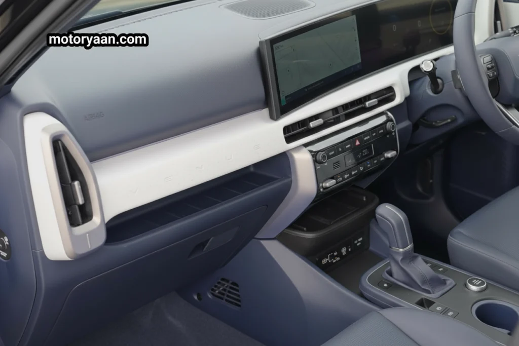 2026 Hyundai Venue Second Generation dashboard with large touchscreen infotainment and center console