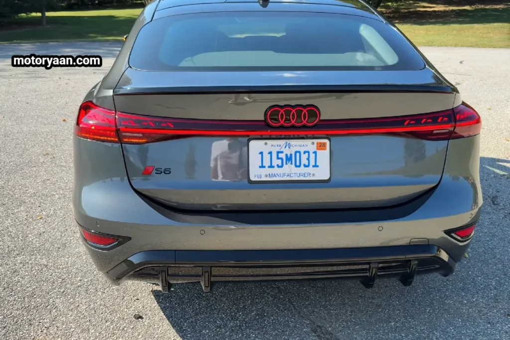 2025 Audi S6 e-tron close-up rear profile details