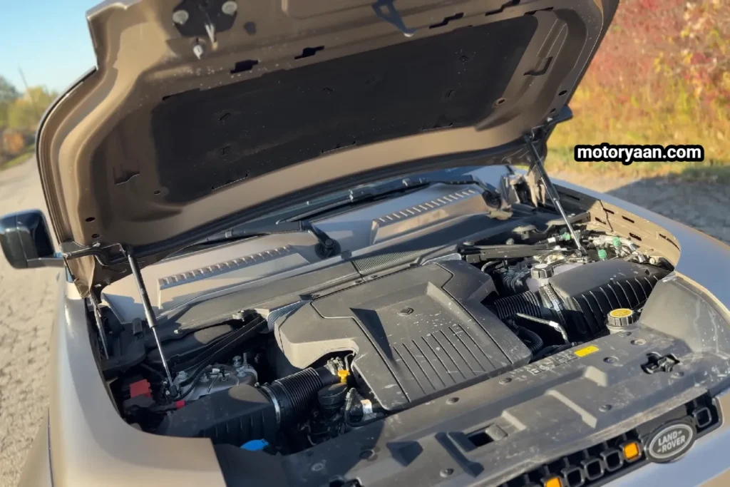 2026 Land Rover Defender Octa engine bay and powertrain components