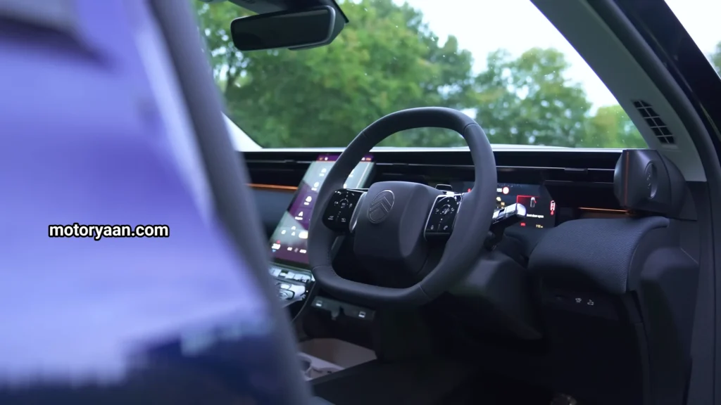 Citroen C5 Aircross Review front interior dashboard and steering wheel layout