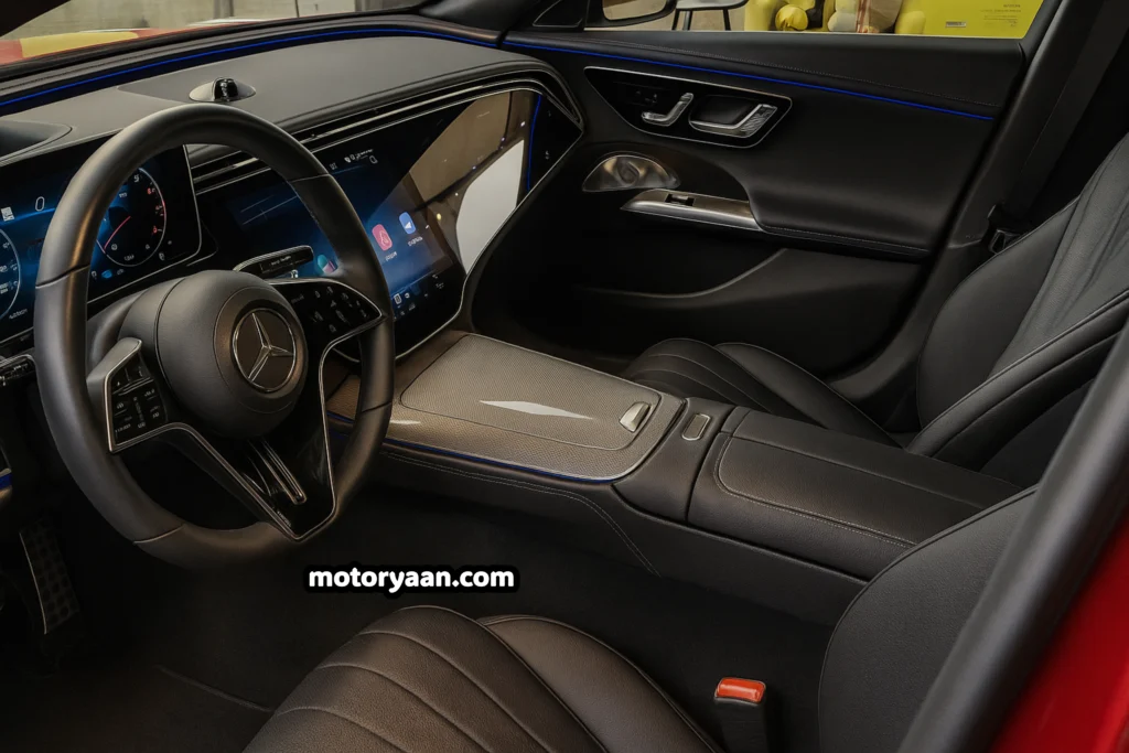 2025 Mercedes Benz E450 All-Terrain front interior dashboard seats and center console