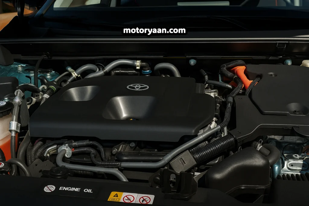 2026 Toyota RAV4 Woodland engine bay with hybrid powertrain components