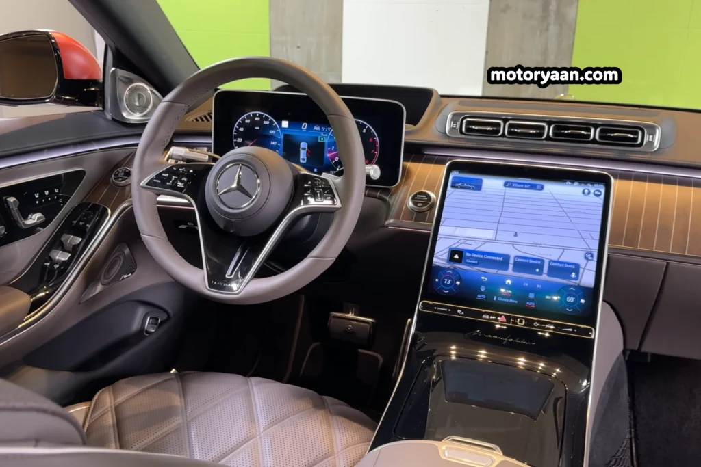 2025 Mercedes Maybach S680 Manufaktur complete front interior with steering and infotainment